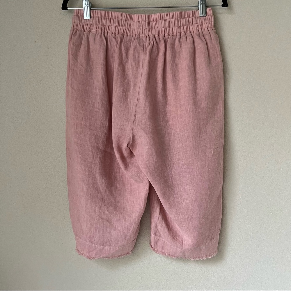 𝅺NWOT Cloth & Stone Blush Pink Linen Long Shorts - Picture 10 of 15